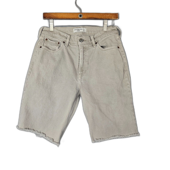 Abercrombie & Fitch The Baggy Low Rise Jorts in Tan Sz 27 US 4 10" - Picture 1 of 8